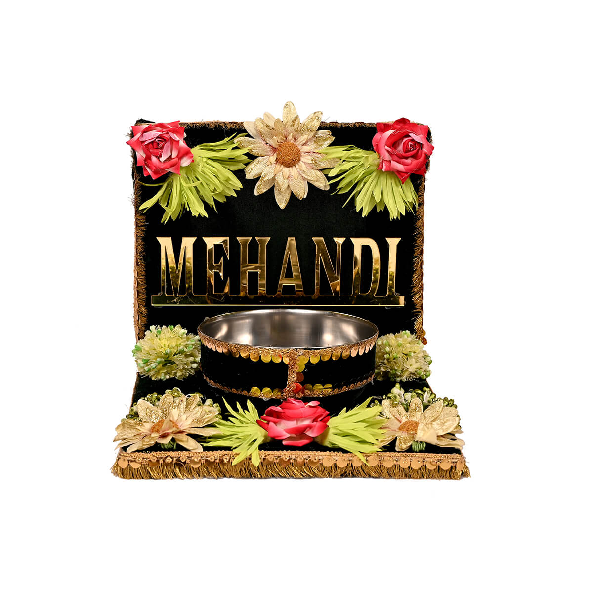 Mehndi Ceremony Decorative Thali - 1